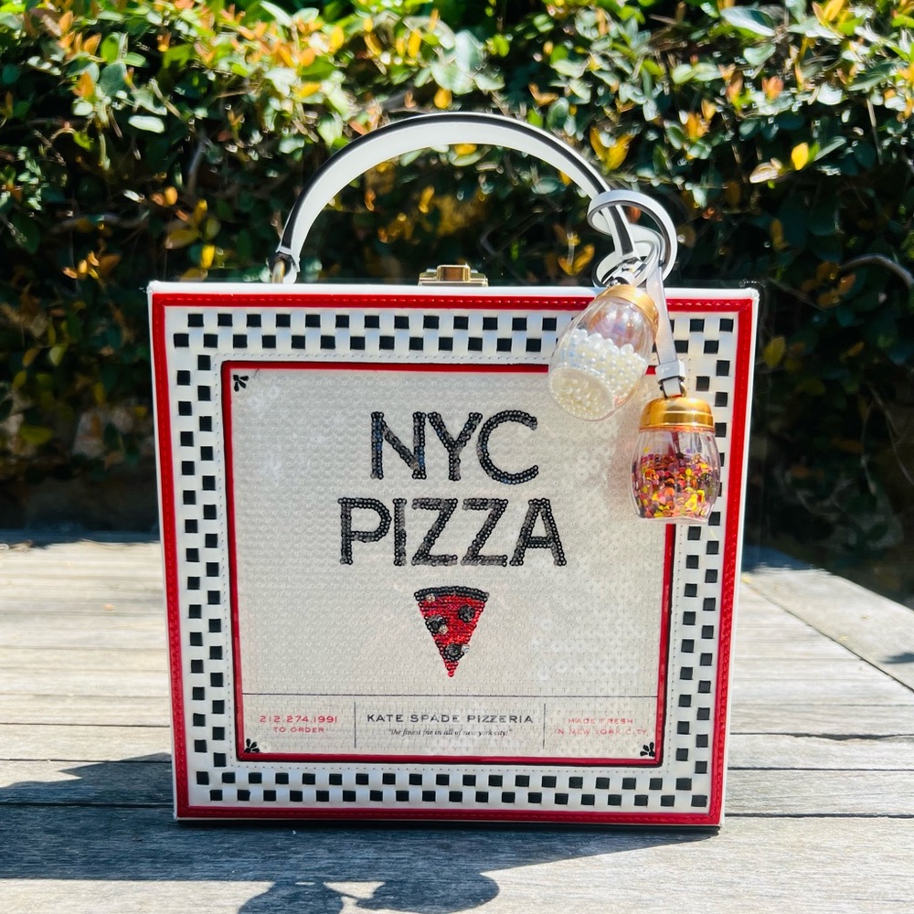 Kate Spade Slice 3d Pizza Box Top Handle Bag